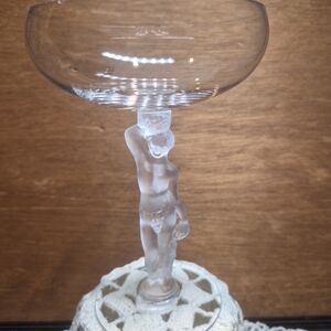 Frosted Glass Figural Stem